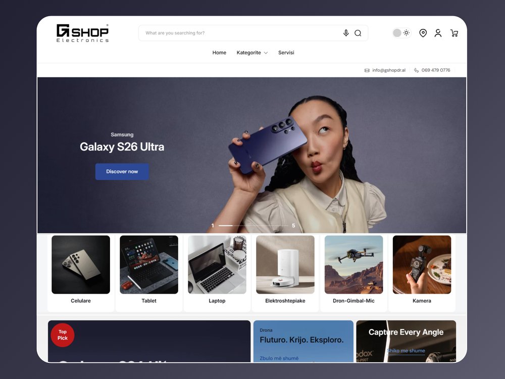 G-Shop Electronics website homepage