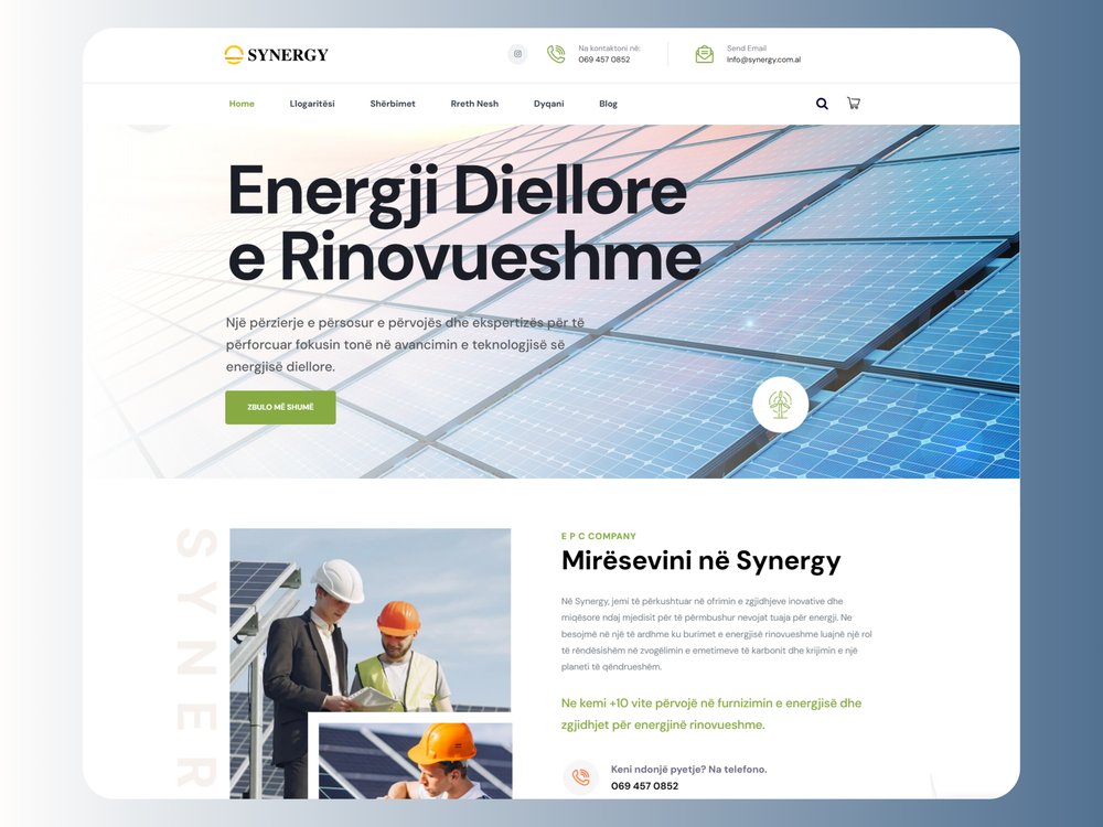 Synergy Company website homepage